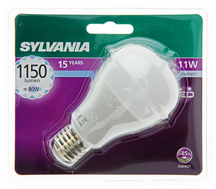 Sylvania 1059971 – Syl-LED-Birne E27 11 W = 80 W 1080 lm 6500 K | 6 Stück