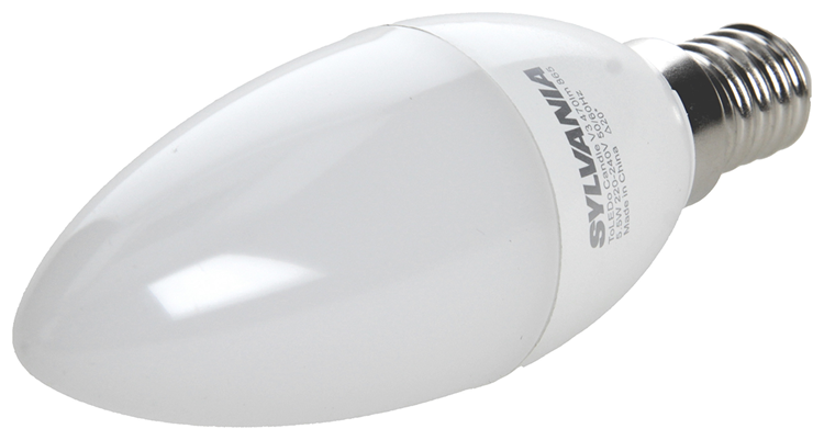 Sylvania 1059972 – Syl-LED-Kerze E14 5,5 W = 40 W 470 lm 6500 K | 6 Stück