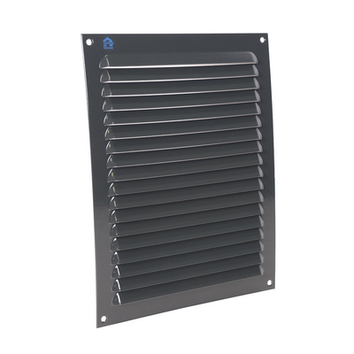 Renson 1062429 – Aufputz-Lamellengitter flach Aluminium 436 (200x250) Struktur 7016 | 10 Stück