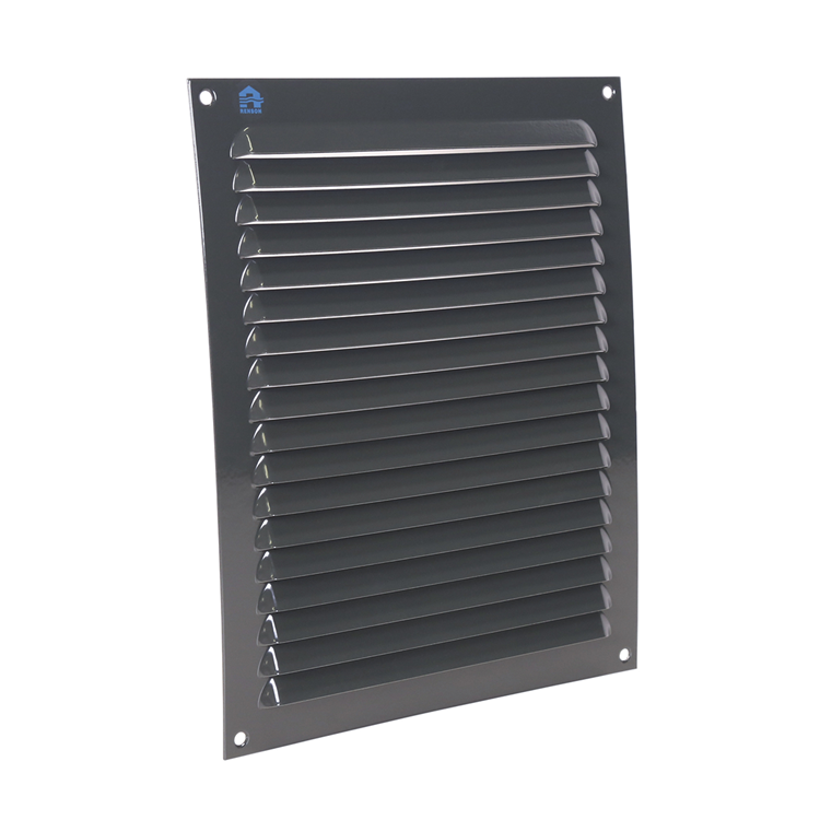 Renson 1062429 – Aufputz-Lamellengitter flach Aluminium 436 (200x250) Struktur 7016 | 10 Stück