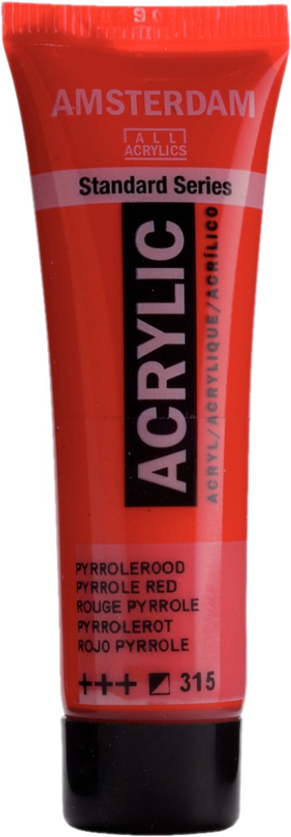 Acrylfarbe von Royal Talens Amsterdam – Pyrrolrot – 20 ml – 315
