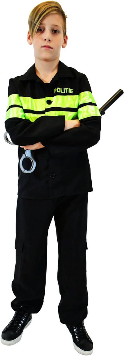 Rubies Rubies Kostüm Polizeijungen schwarz neongrün Größe 104