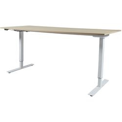 Sitz-Steh-Schreibtisch Schavenburg Lectro Basic 180x80 Eiche weiß