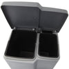 Curver Curver Duo Pedal Bin 15l+6l Silber Schwarz