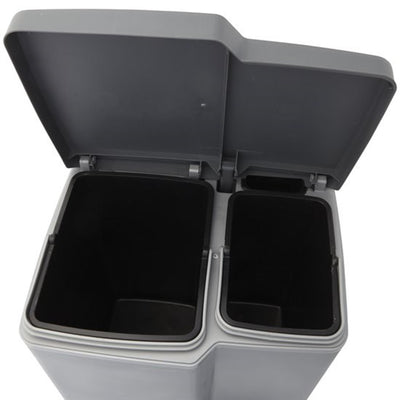 Curver Curver Duo Pedal Bin 15l+6l Silber Schwarz