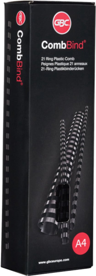 Binderücken GBC Kunststoff A4 8 mm rot Kapazität 45 Blatt