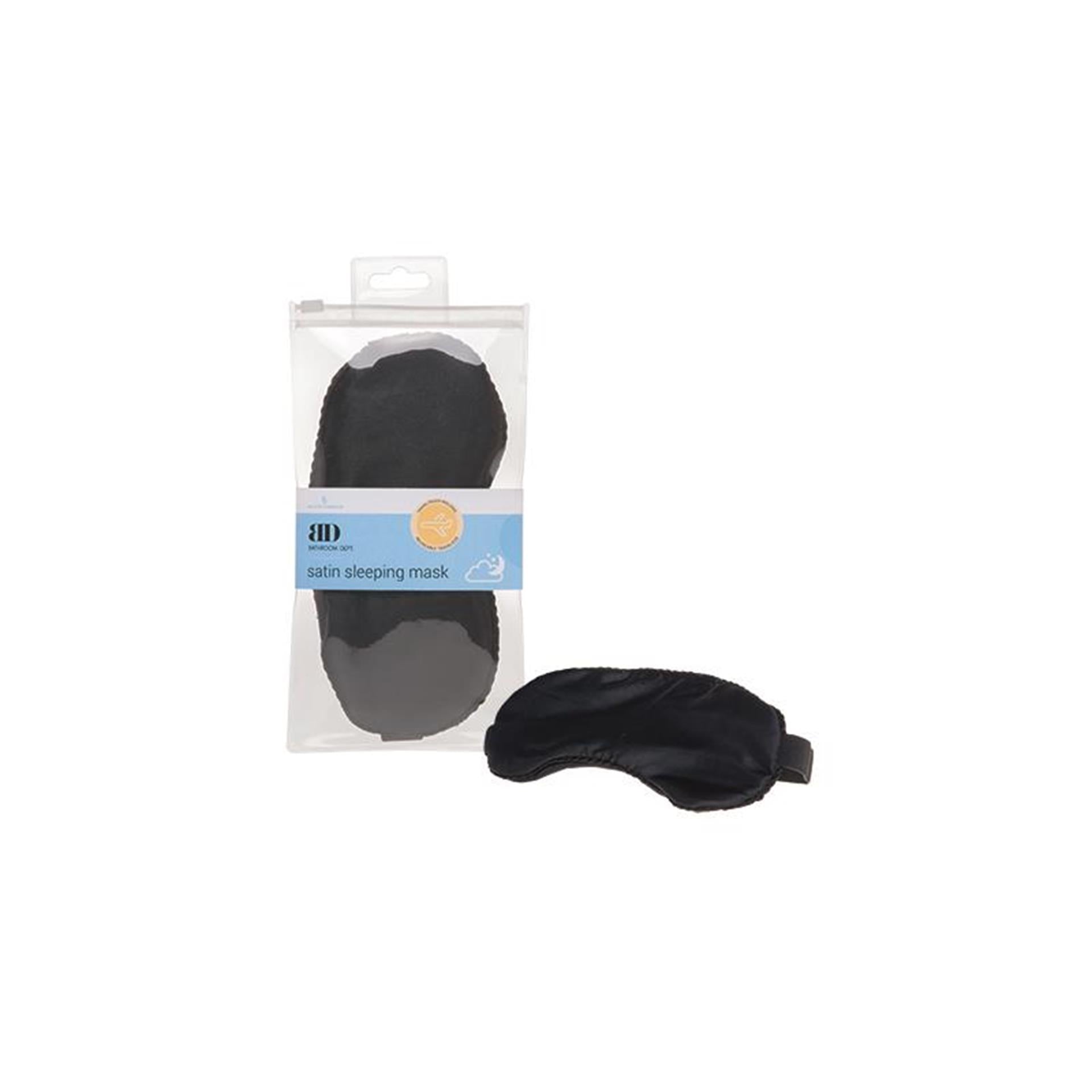 Source Balance Schlafmaske Satin mit elastischem Schwarz