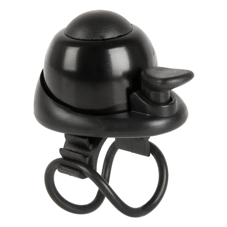 M-Wave Mini Bel, schwarz mit Gummi-Ring