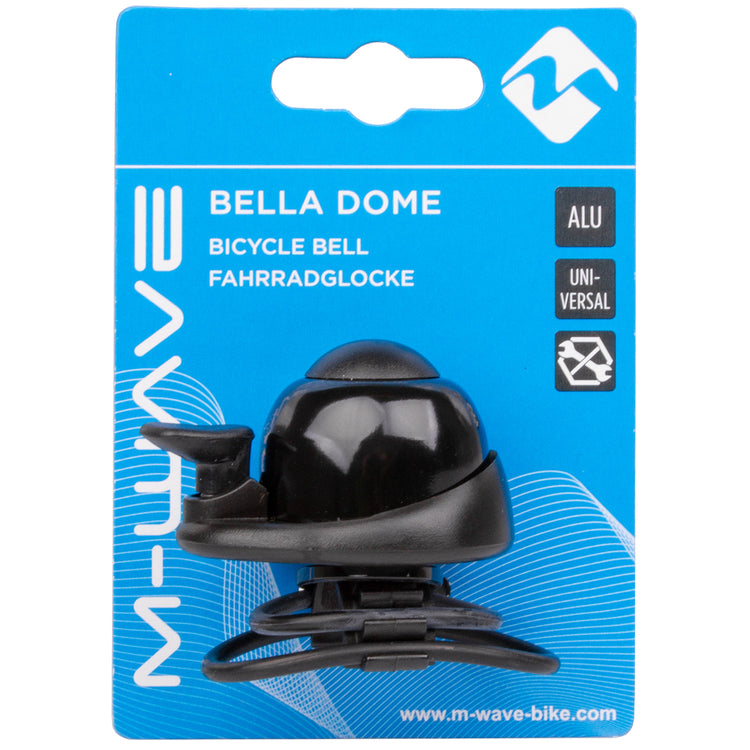 M-Wave Mini Bel, schwarz mit Gummi-Ring