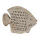 Villa-Atmosphäre Dekoration Fisch aus Metall 40x7,5x30,5cm