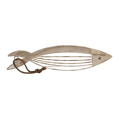 Villa-Atmosphäre Dekoration Fisch aus Metall 12x3x52cm