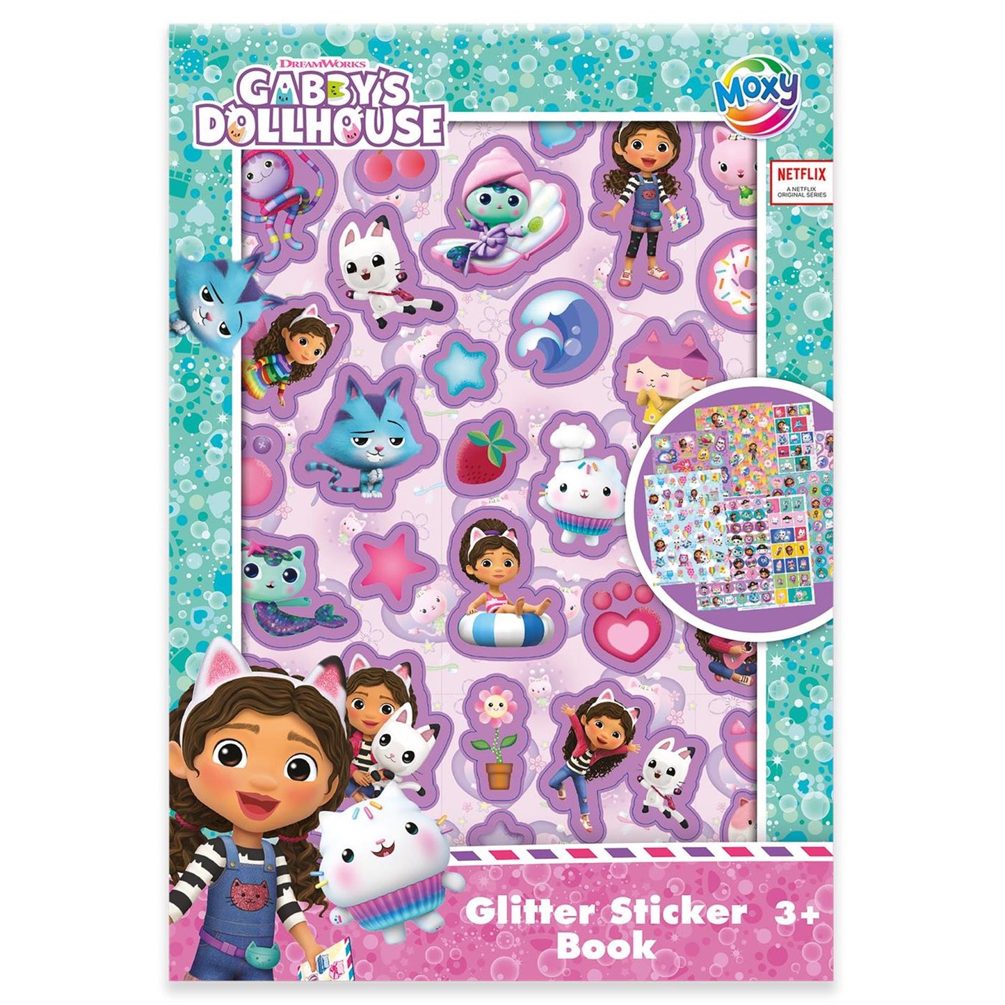 Kreative Handwerksgruppe Glitter Stickerbook A5 Gabby's Poppenhuis
