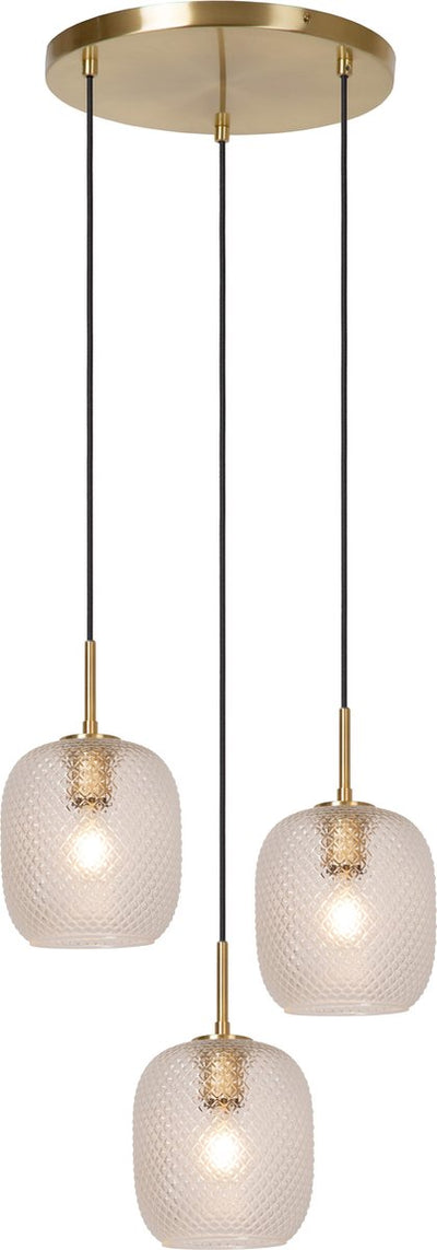 Lucide Alicent - Hängelampe - ø 35 cm - 3xE27 - mattgoldenes Messing