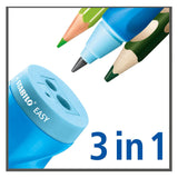 Stabilo Easysharpener 3 in 1 Bleistift schärfer auf der linken Rosa - afbeelding 5