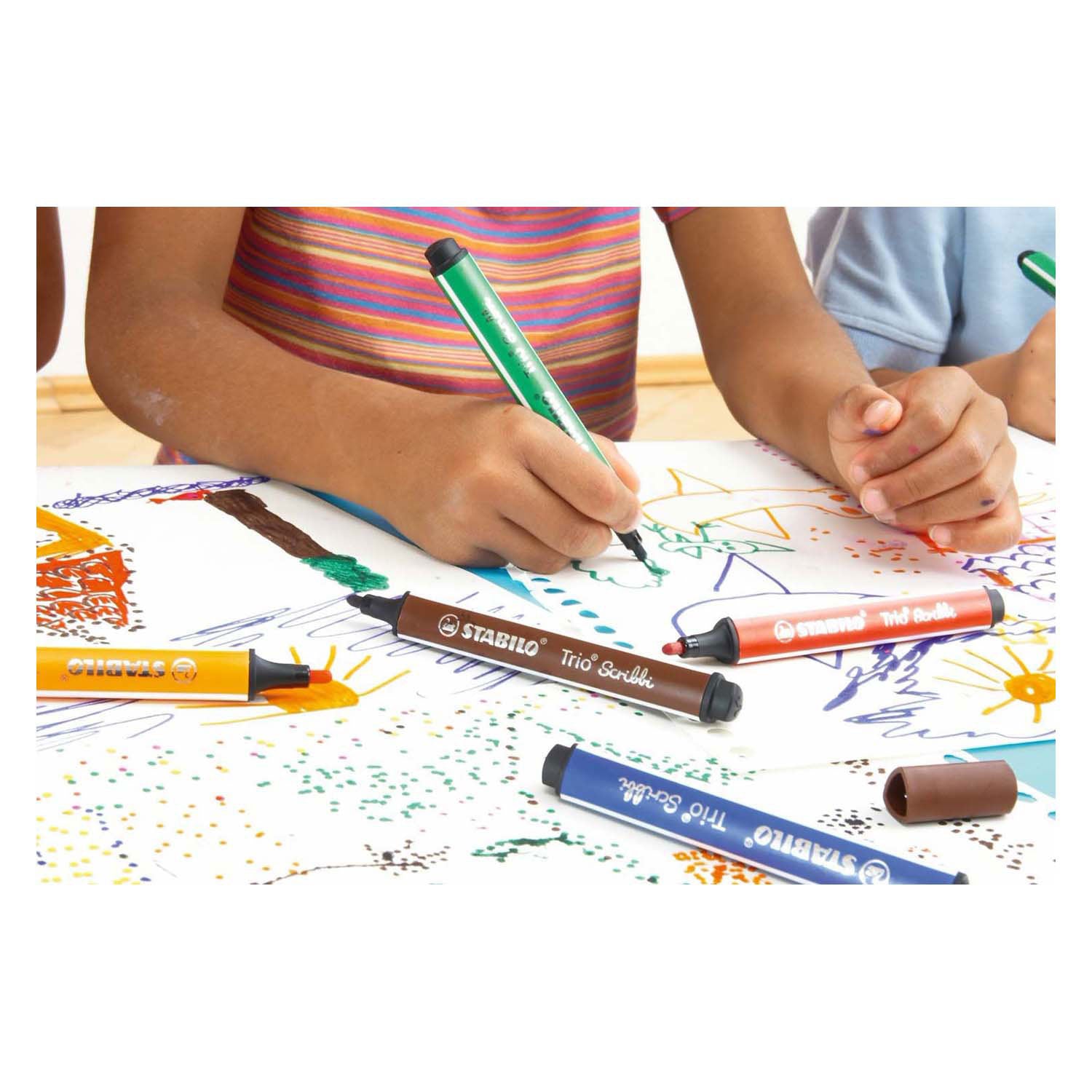 Stabilo Trio Scribbi Filz -Tip -Stift mit hellgrünem Punkt