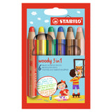 Stabilo Woody 3in1 farbige Stifte - 6 Farben - afbeelding 2