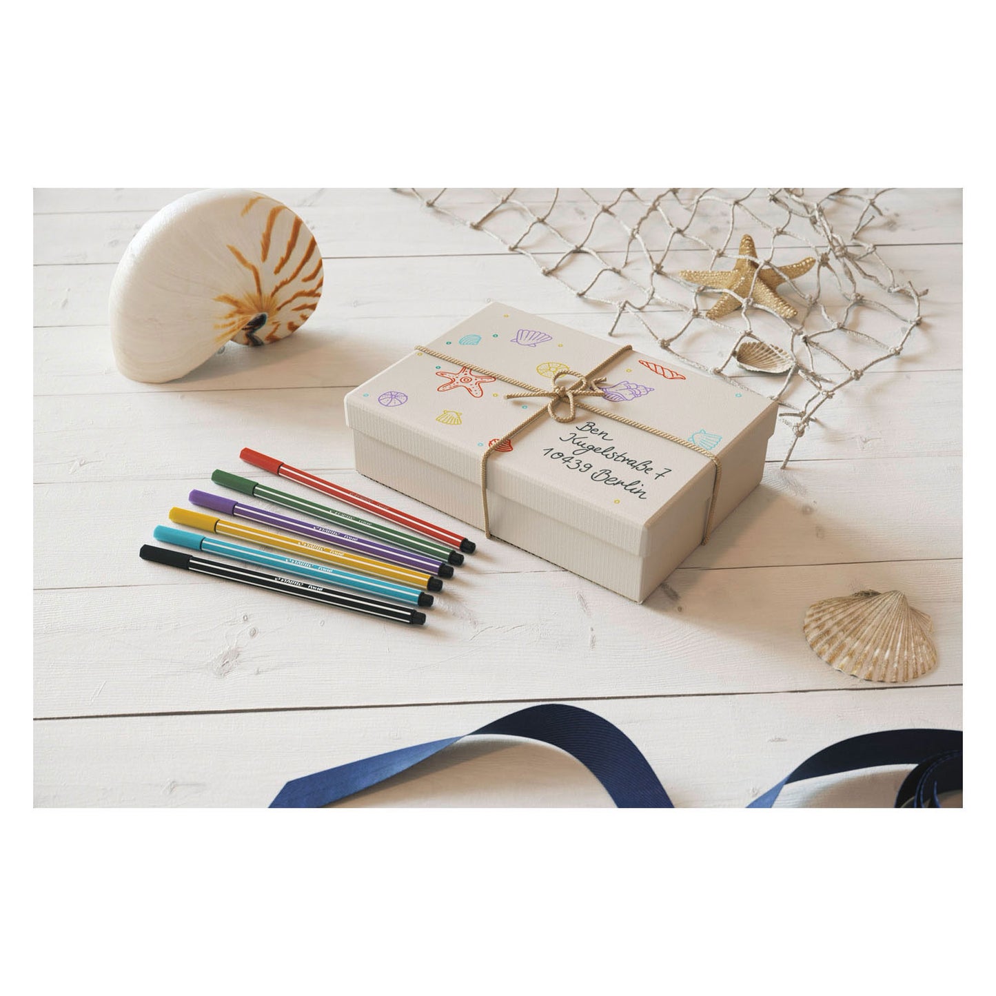 Stabilo Pen 68 Filz -Tip Stift grau violett (68 62)