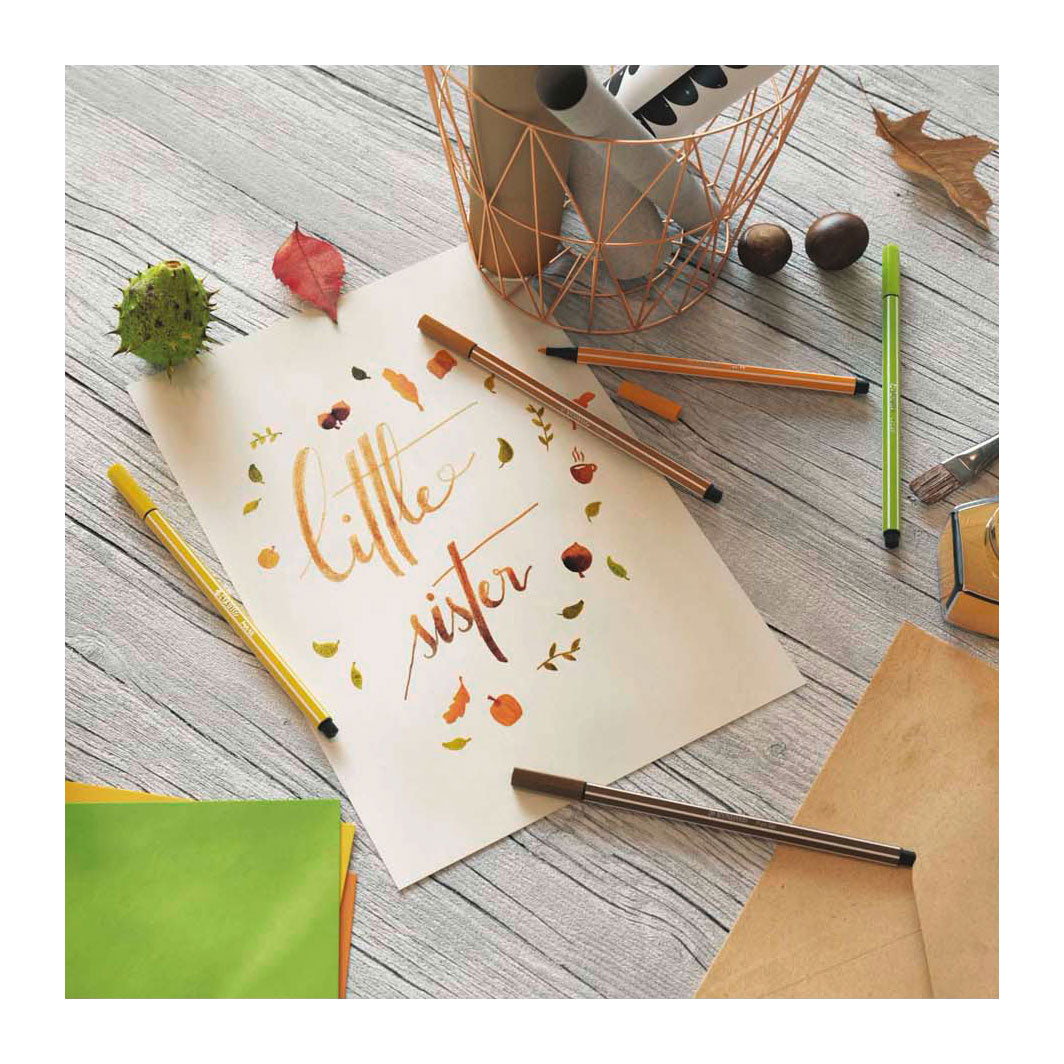 Stabilo Pen 68 Filz -Tip Stift gelb (68 44)
