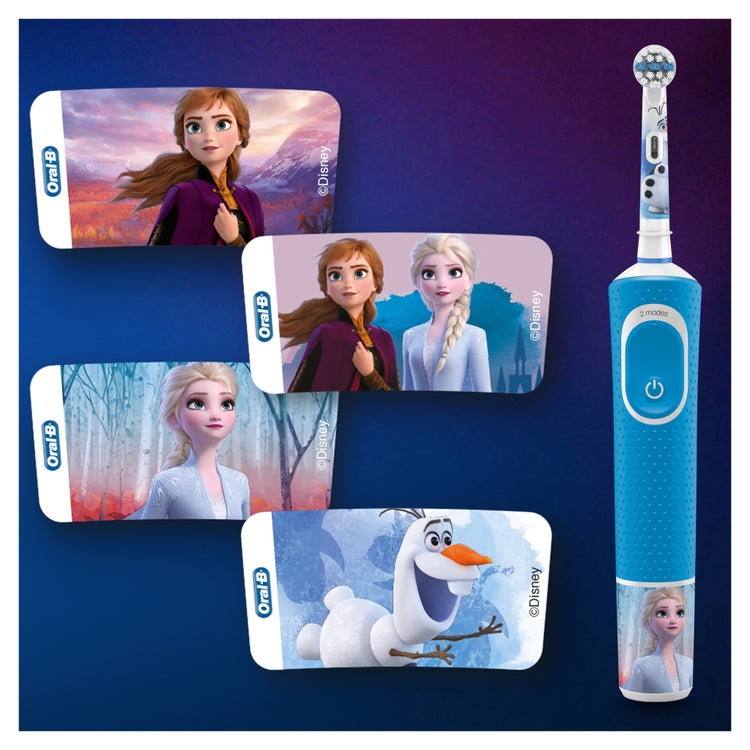 Oral-B Oral-B-Kinder gefroren 2 elektrische Zahnbostel Blau Weiß