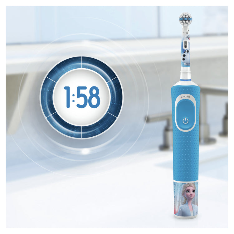 Oral-B Oral-B-Kinder gefroren 2 elektrische Zahnbostel Blau Weiß