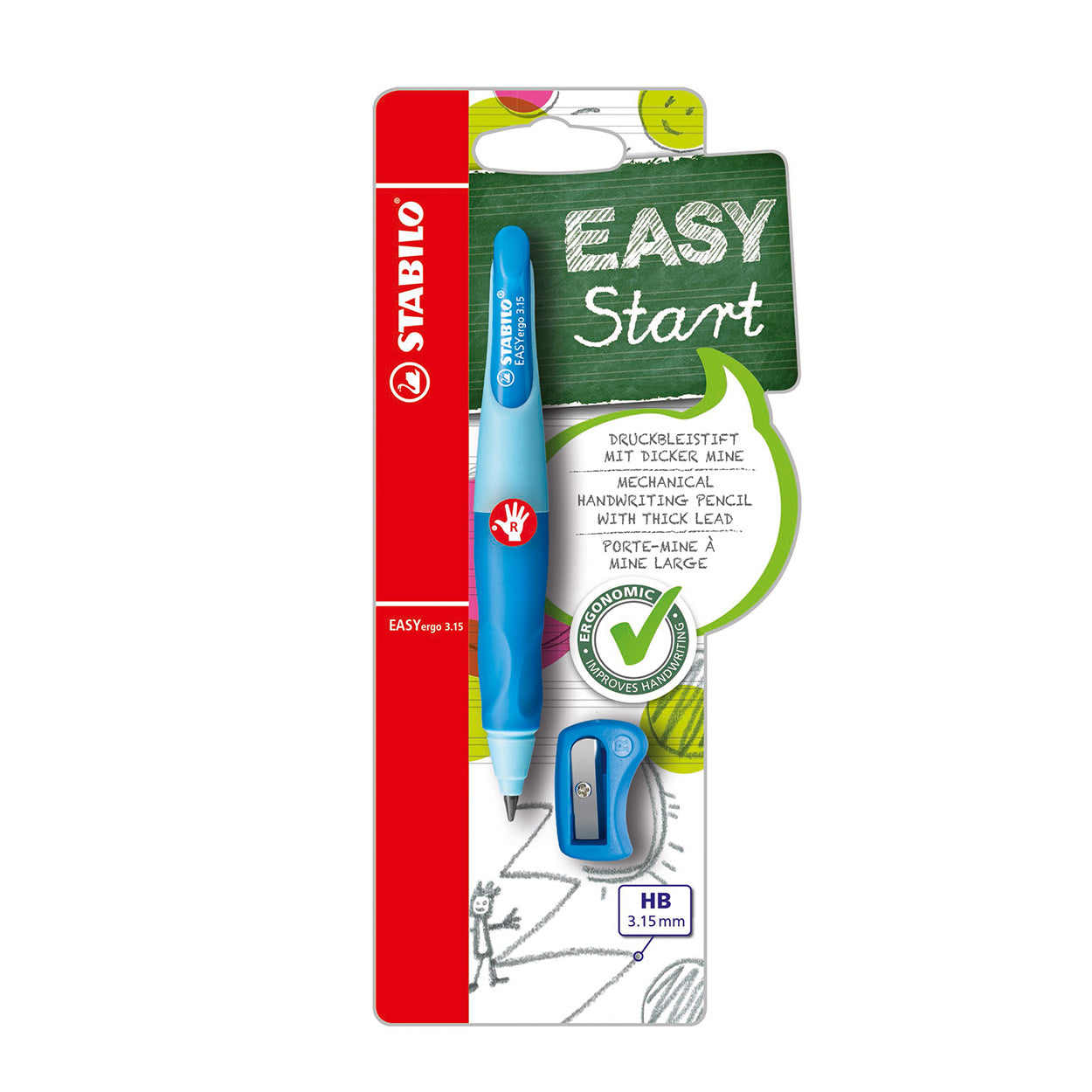 Stabilo EasyEergo 3.15 rechts - Blau - Blau