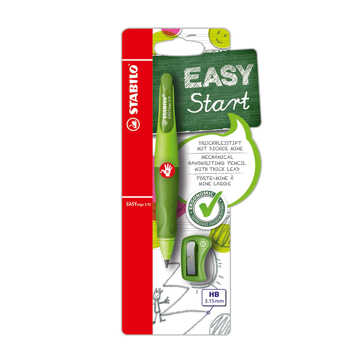 Stabilo EasyEergo 3.15 rechts - grün
