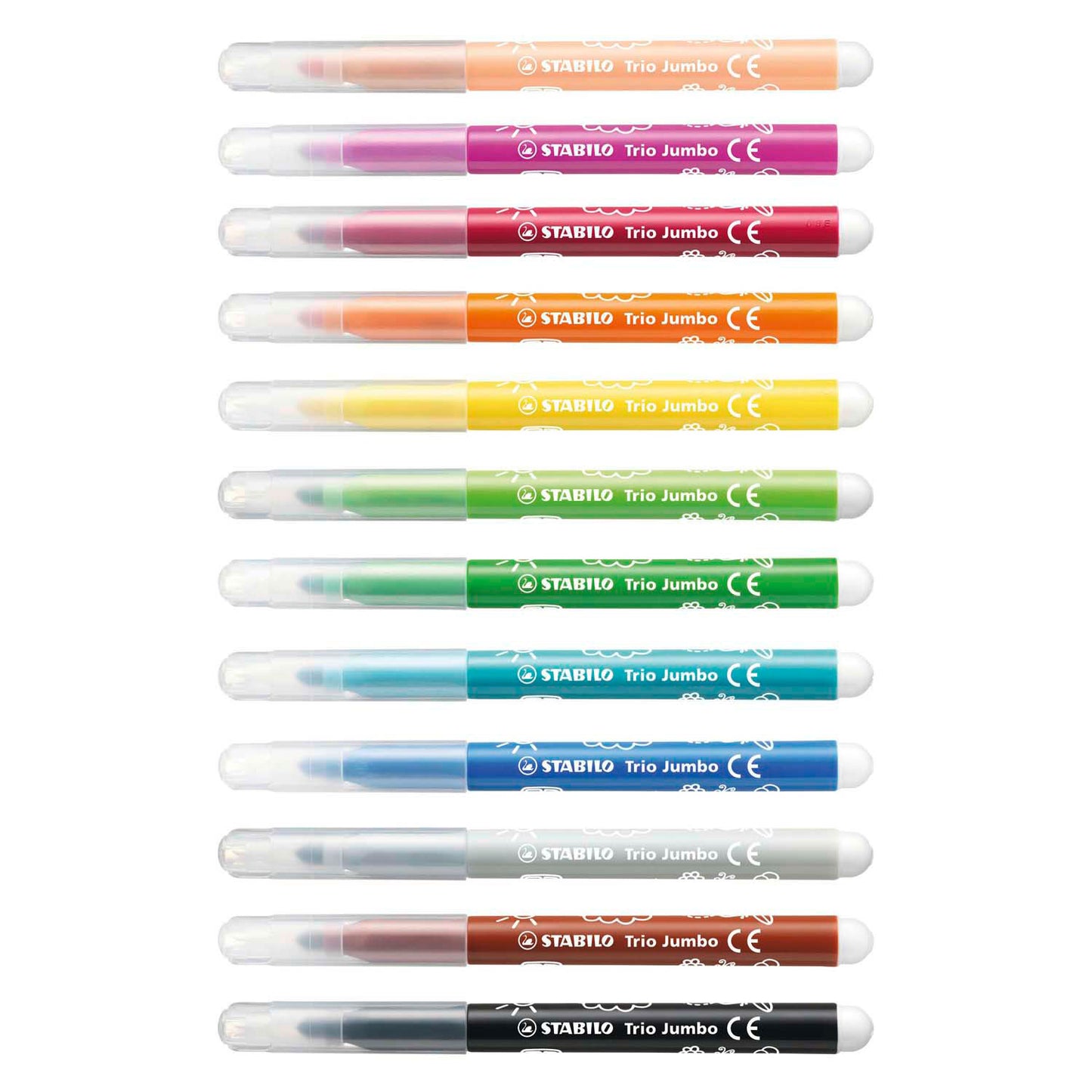 Stabilo Trio Jumbo Viltstifts, 12st.