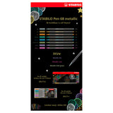Stabilo Pen 68 Metallic Felt -Tip Stifte, 8st. - afbeelding 2