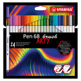 Stabilo Pen 68 Pinsel Arty Filz -Tip Stifte 24 Stücke - afbeelding 1