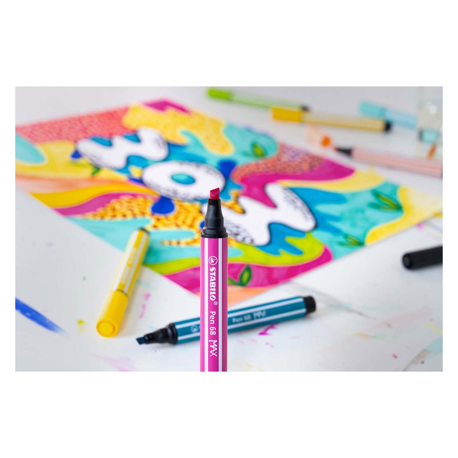 Stabilo Pen 68 Max Filz -Tip -Stift mit dickem Meißelpunkt Dark Ocker