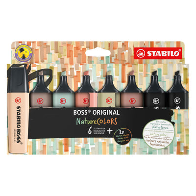 Stabilo Boss Original Marker Set 8 Stücke Naturecolors