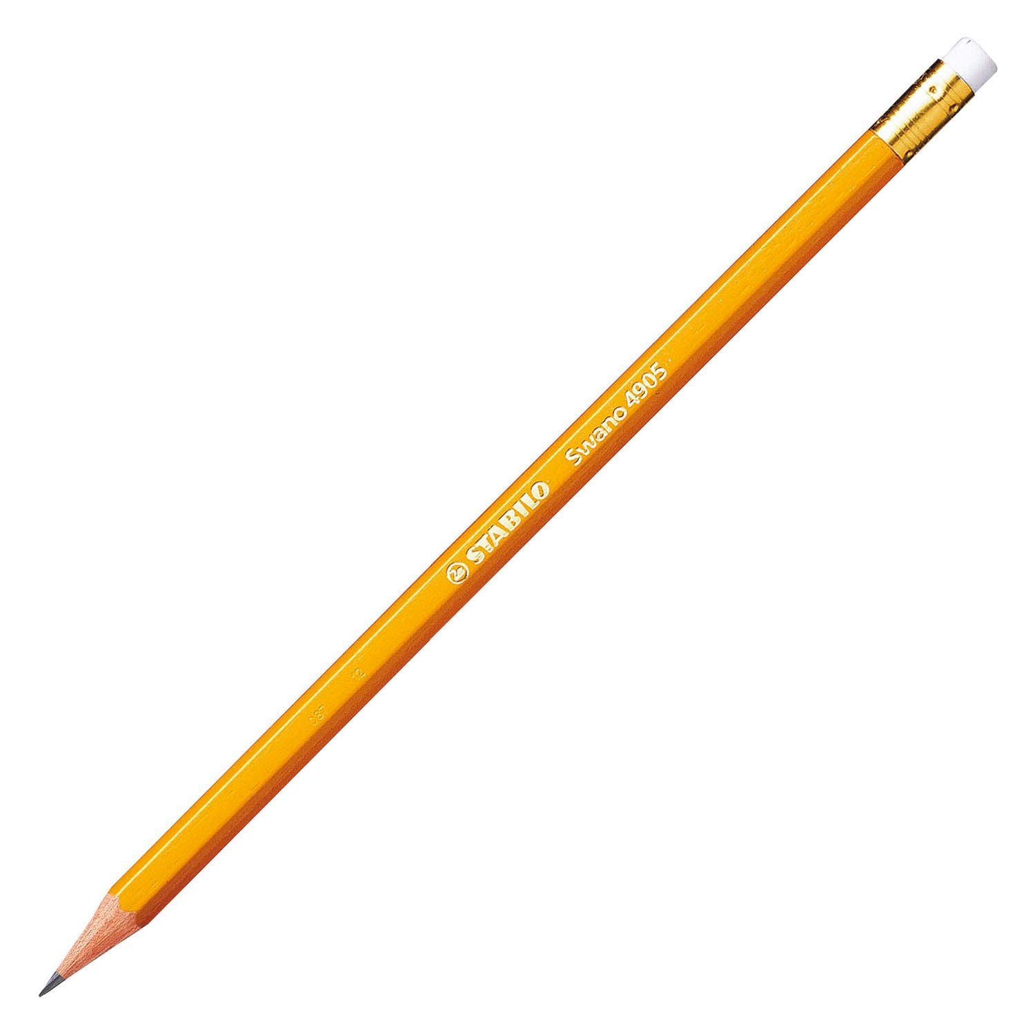 Stabilo Swano HB Graphitstift mit Radiergummi - 12 Stk.