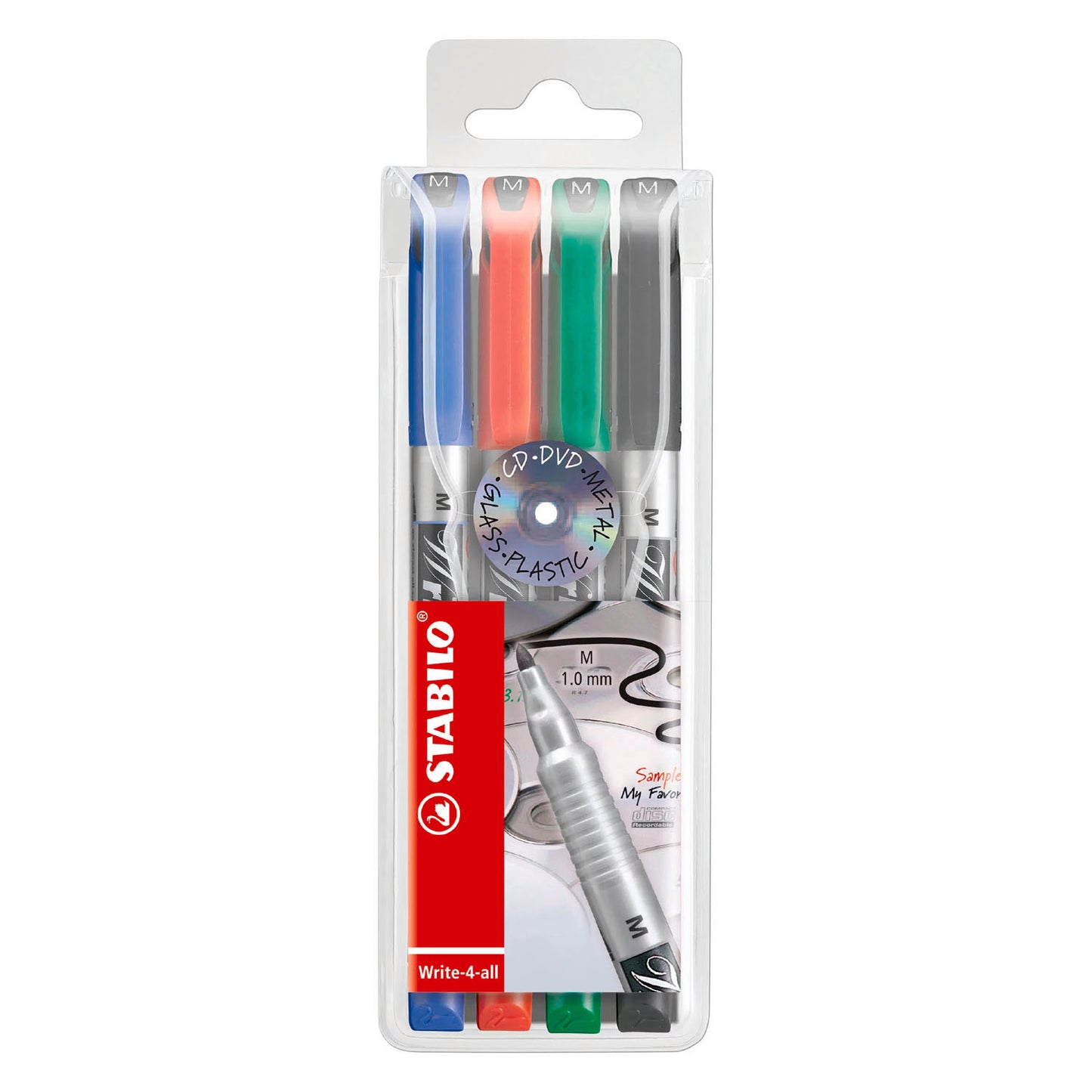 Permanentmarker Stabilo write-4-all medium (1,0 mm) - 4 Stk.