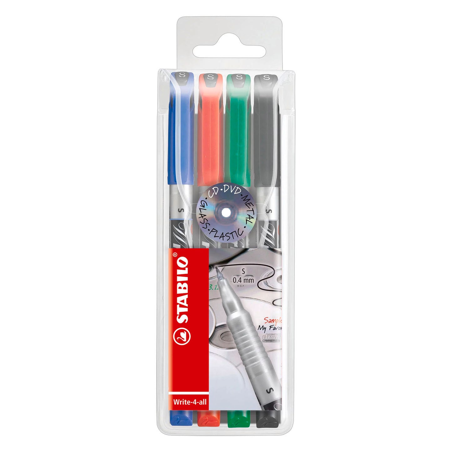 Stabilo write-4-all superfeiner (0,4 mm) Permanentmarker – 4 Stk.