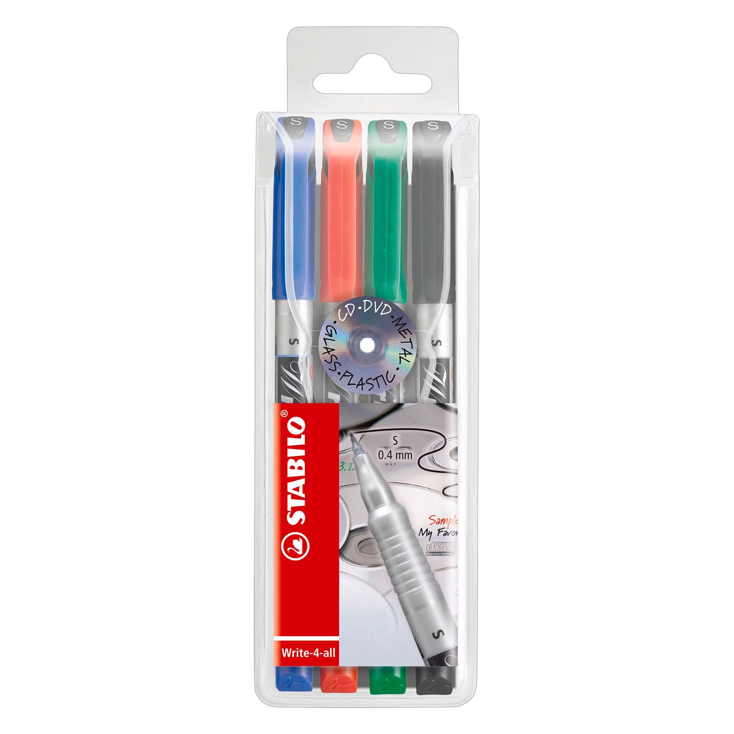 Stabilo write-4-all superfeiner (0,4 mm) Permanentmarker – 4 Stk.