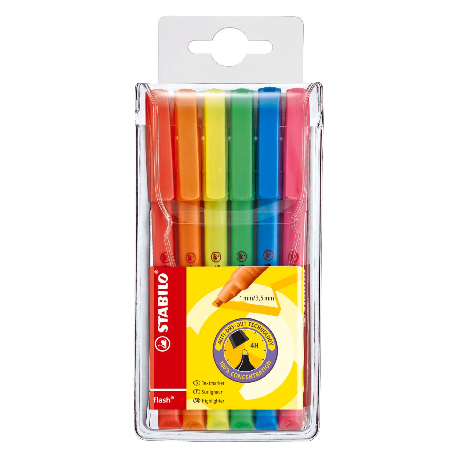Stabilo Blitz-Textmarker – 6 Stk.
