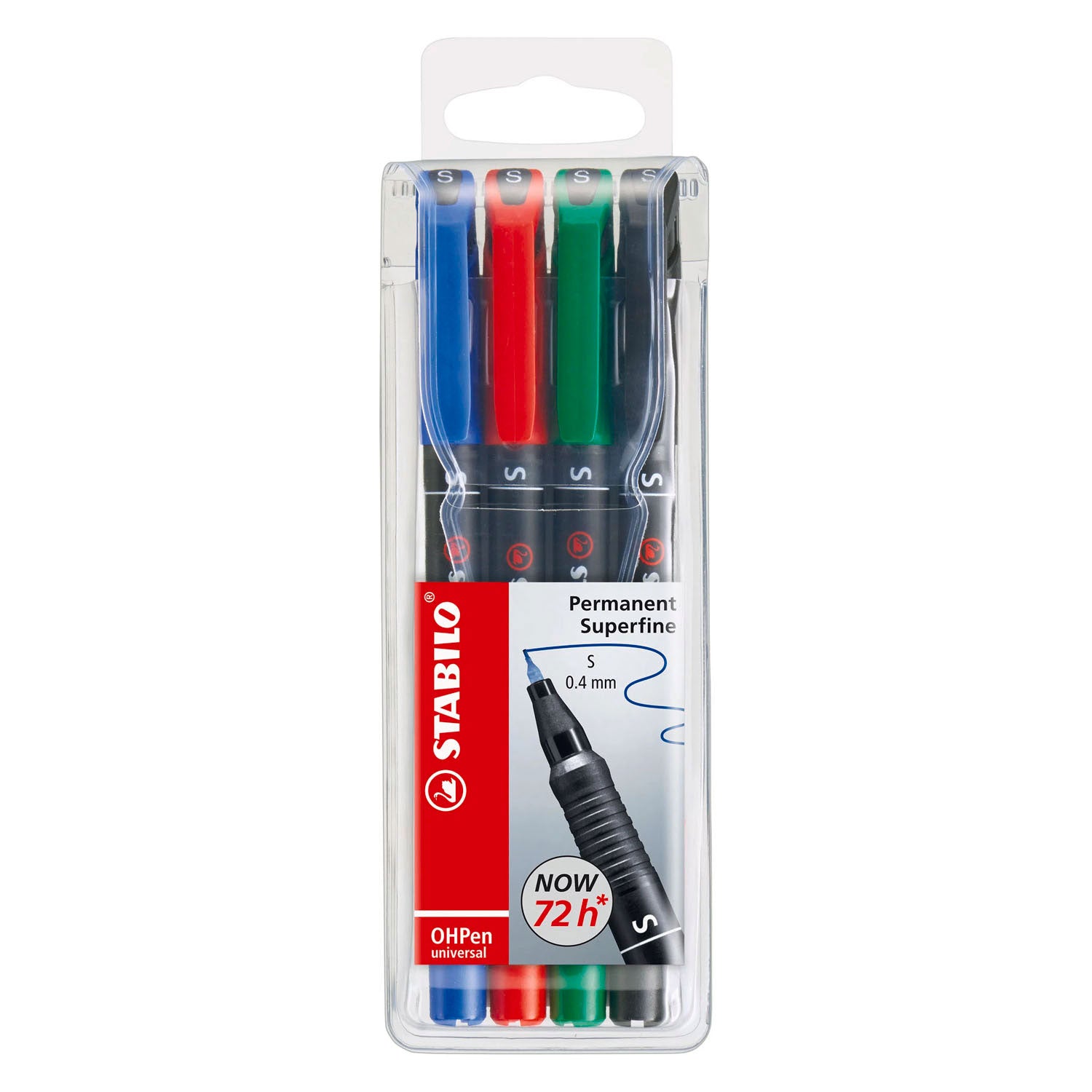 Stabilo Ohpen Superfine Permanentmarker im Etui - 4 Stk.