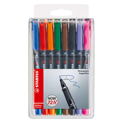 Stabilo Ohpen Superfine Permanentmarker im Etui - 8 Stk.