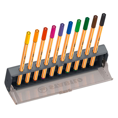Stabilo point 88 – Premium-Fineliner – Klick-Set – 10 verschiedene Farben