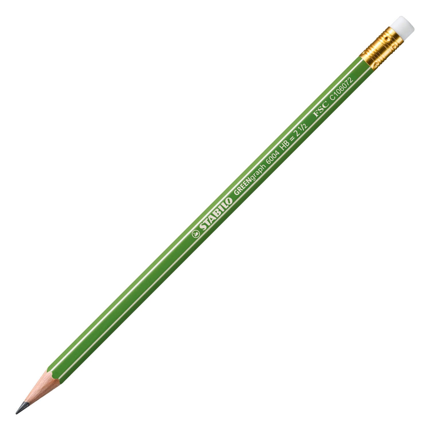 Stabilo Greengraph HB Graphitstifte - 3 Stk. mit Radiergummi