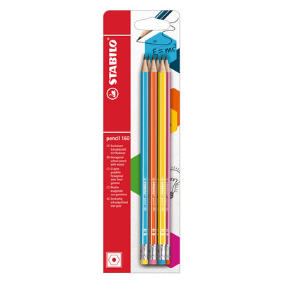 Stabilo Bleistift 160 HB Graphitstifte mit Radierspitze - 6 Stk.