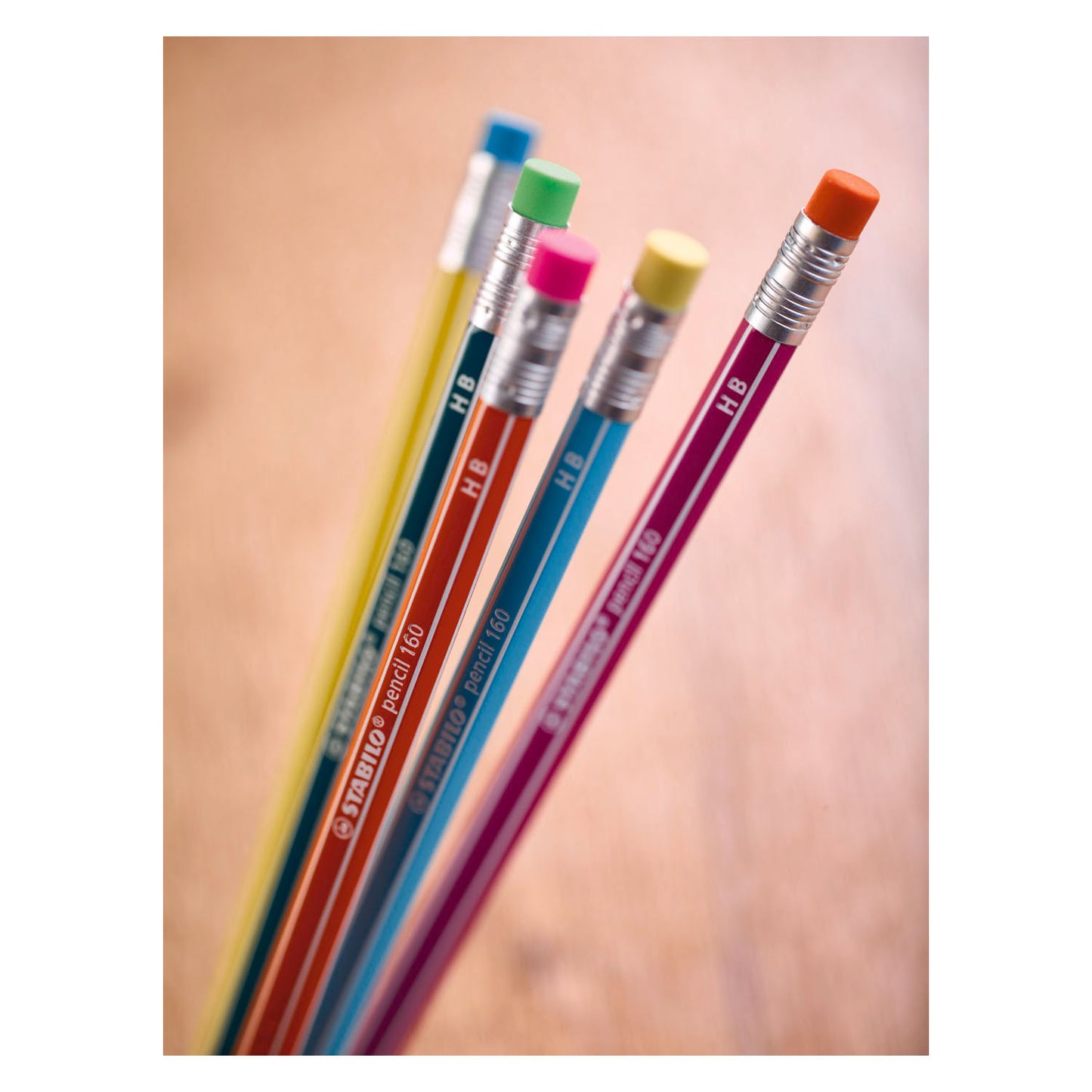Stabilo Bleistift 160 HB Graphitstifte mit Radierspitze - 6 Stk.