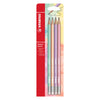 Stabilo Swano Pastell HB Graphitstifte mit Radierspitze – 4 Stk.