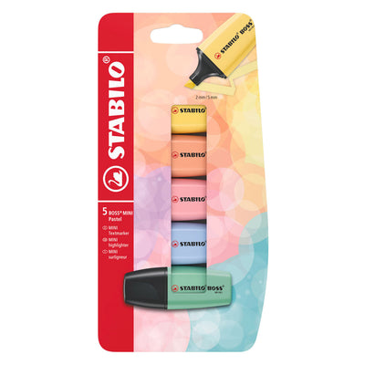 Stabilo Boss Mini Pastell-Textmarker – 5 Stk.