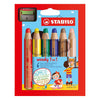 Stabilo Woody 3in1 Schulverpackung Buntstifte - 48 Stk. mit 2 Bleistiftspitzern