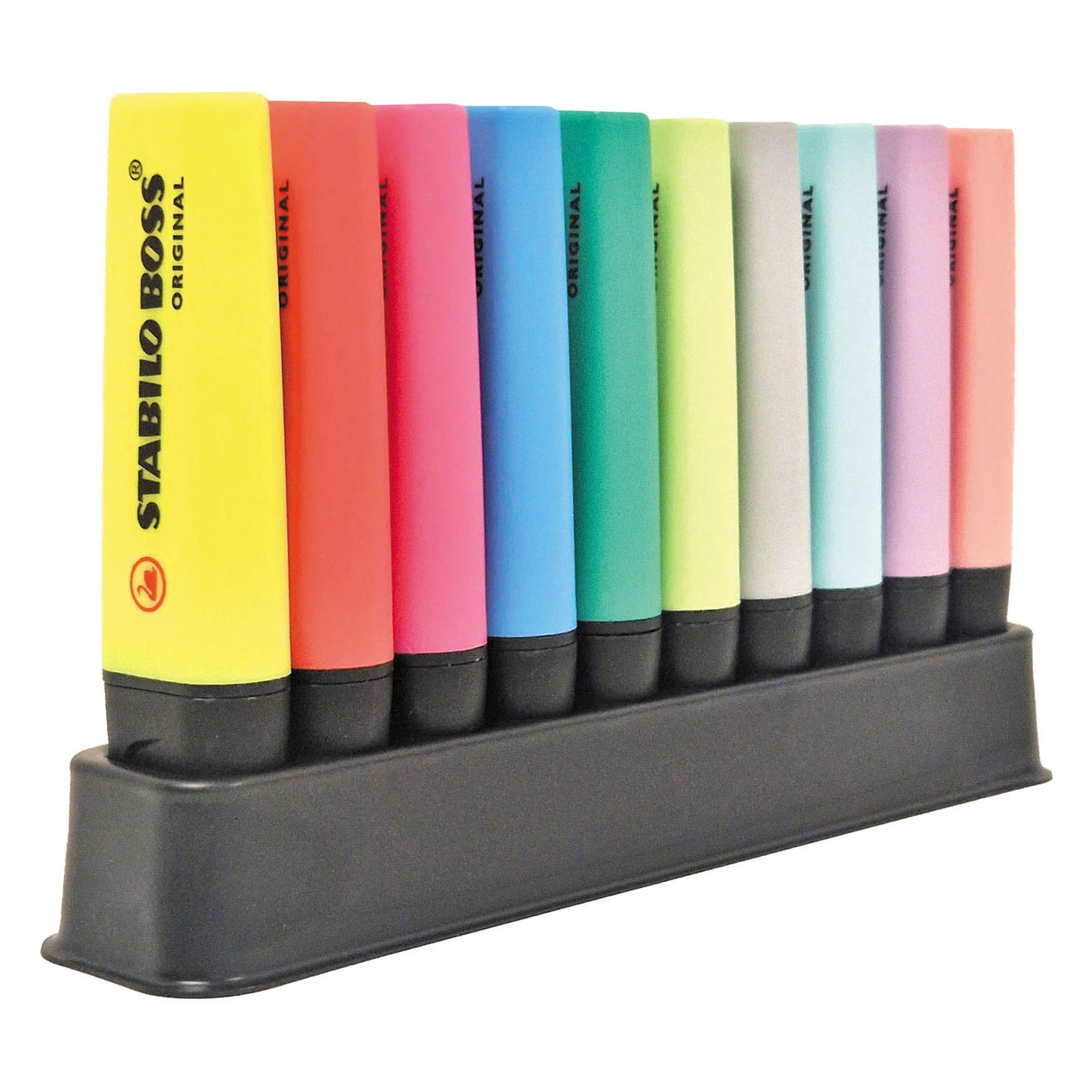 Stabilo Boss Original Pastell-Textmarker-Schreibtischset – 10-tlg.