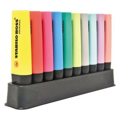 Stabilo Boss Original Pastell-Textmarker-Schreibtischset – 10-tlg.