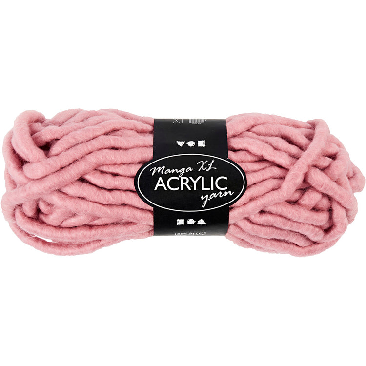 Creativ Company XL Acrylgarn, L: 17 m, Größe Manga, Pink, 200 g 1 Knäuel
