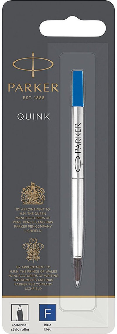 Parker Tintenroller-Tintenmine | feiner Punkt | blaue Quink-Tinte | 1 Stück