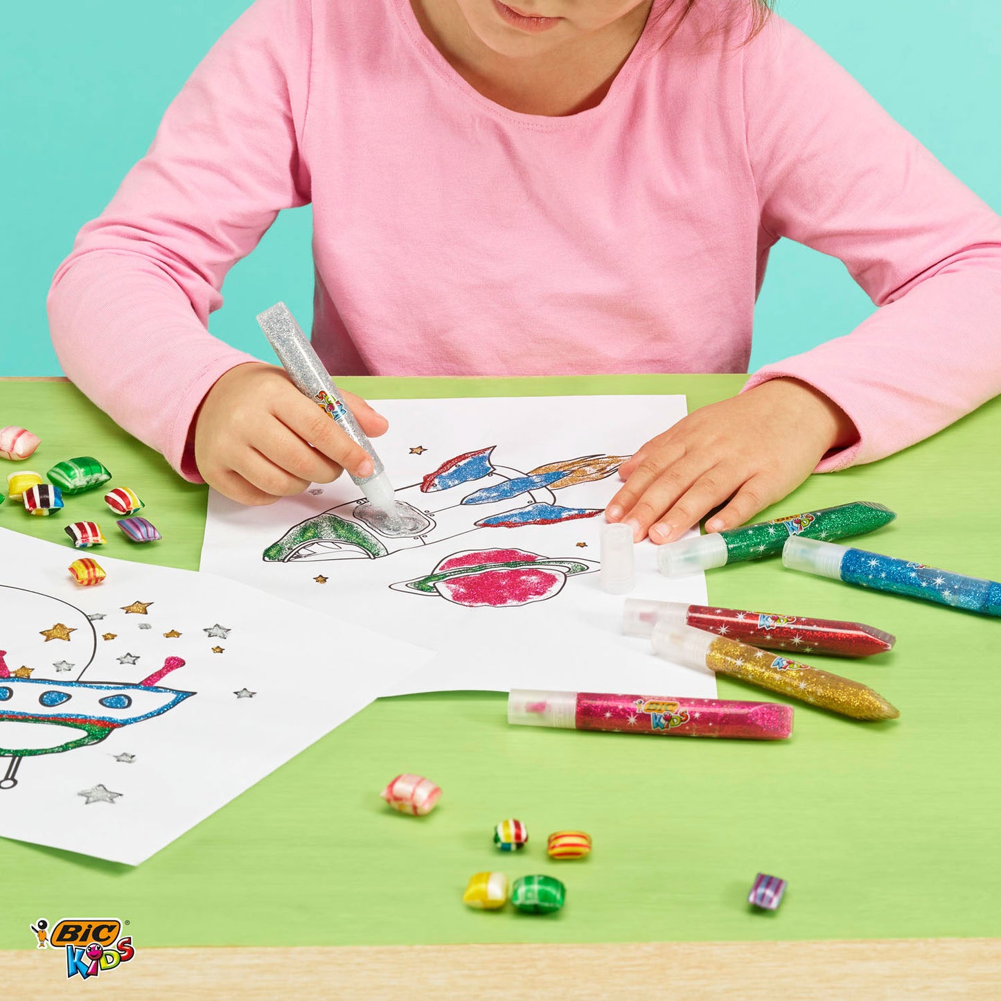 BIC Kids Glitter Kleber Metallic, 6st.